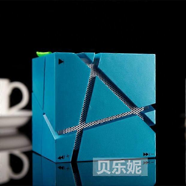 Qone Rubik's Cube bluetooth speaker, LED light - With radio function - blue