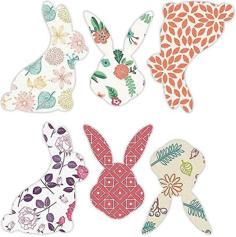 Easter Decoration Easter Leaf Pattern Rabbit Shape Pattern Wall Stickers Embossed Easter Pvc Wall Stickers Embossed Decoration For Easter Party Home P
