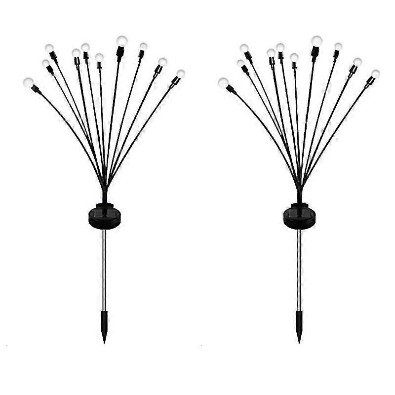 Solar Garden Lights, 2 Pack-20 LED New Upgraded Solar Swaying Lights, Sway By Wind, Firefly Lights