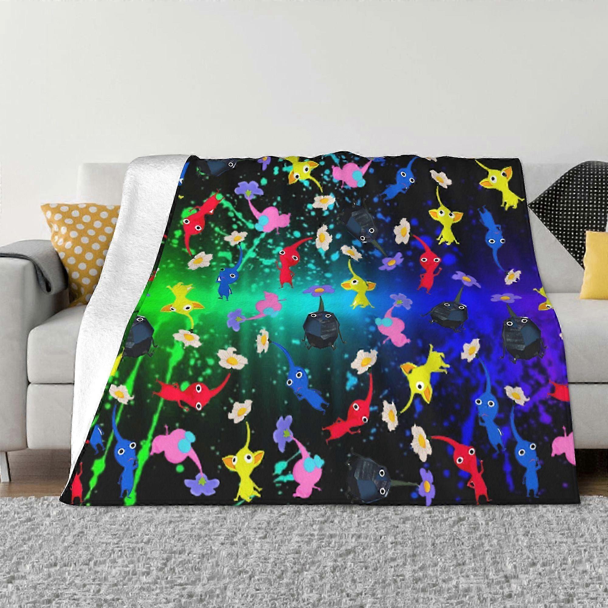 t941 Blanket Pikmin Funny Micro Fleece Blanket Throw Lightweight Soft Flannel Blankets for Bed Couch Sofa Blanket bn941