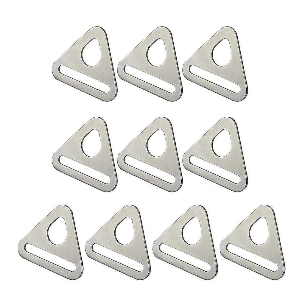 10pcs Adjuster Triangle with bar Swivel Clip D dee Ring Buckle Cast
