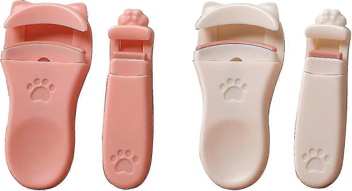 2 Sets Cat Paw Eyelash Curler Mini