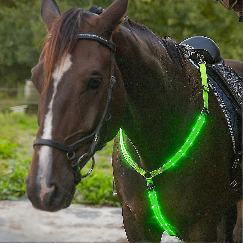 LED عالية الوضوح الحصان الصدرية طوق قابل للتعديل سلامة تك لركوب الخيل