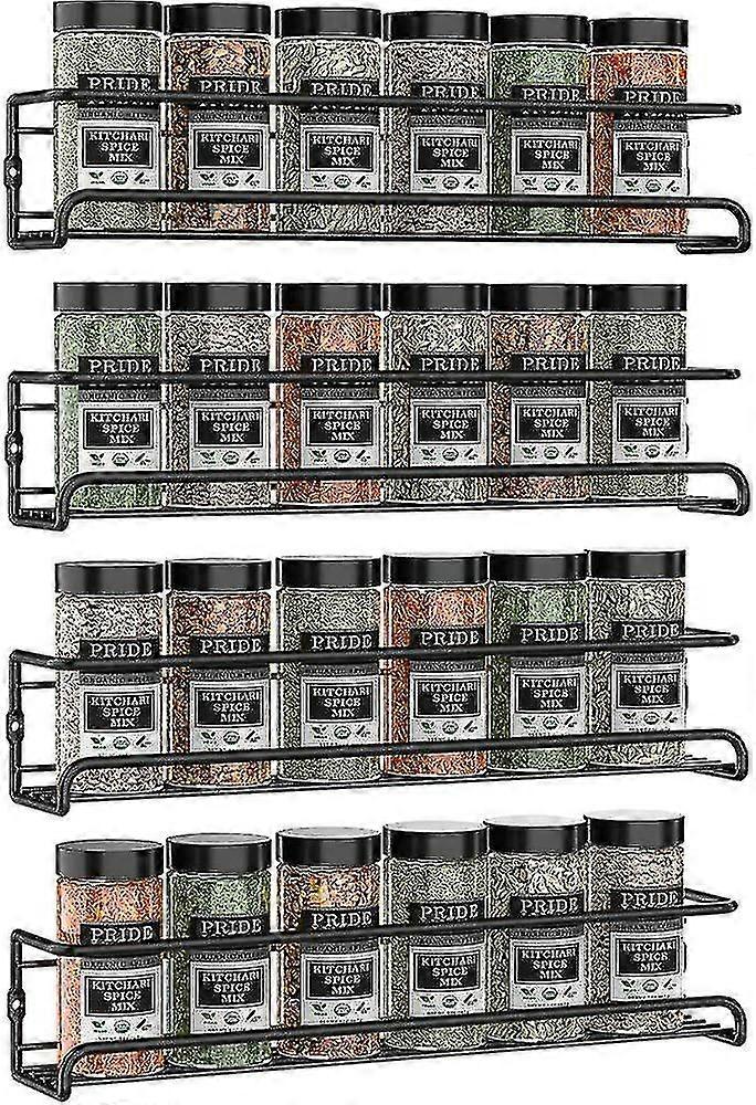 4 Pack Kitchen Shelf Spice Rack Wallmounted Storage Organizer Cupboard Stand