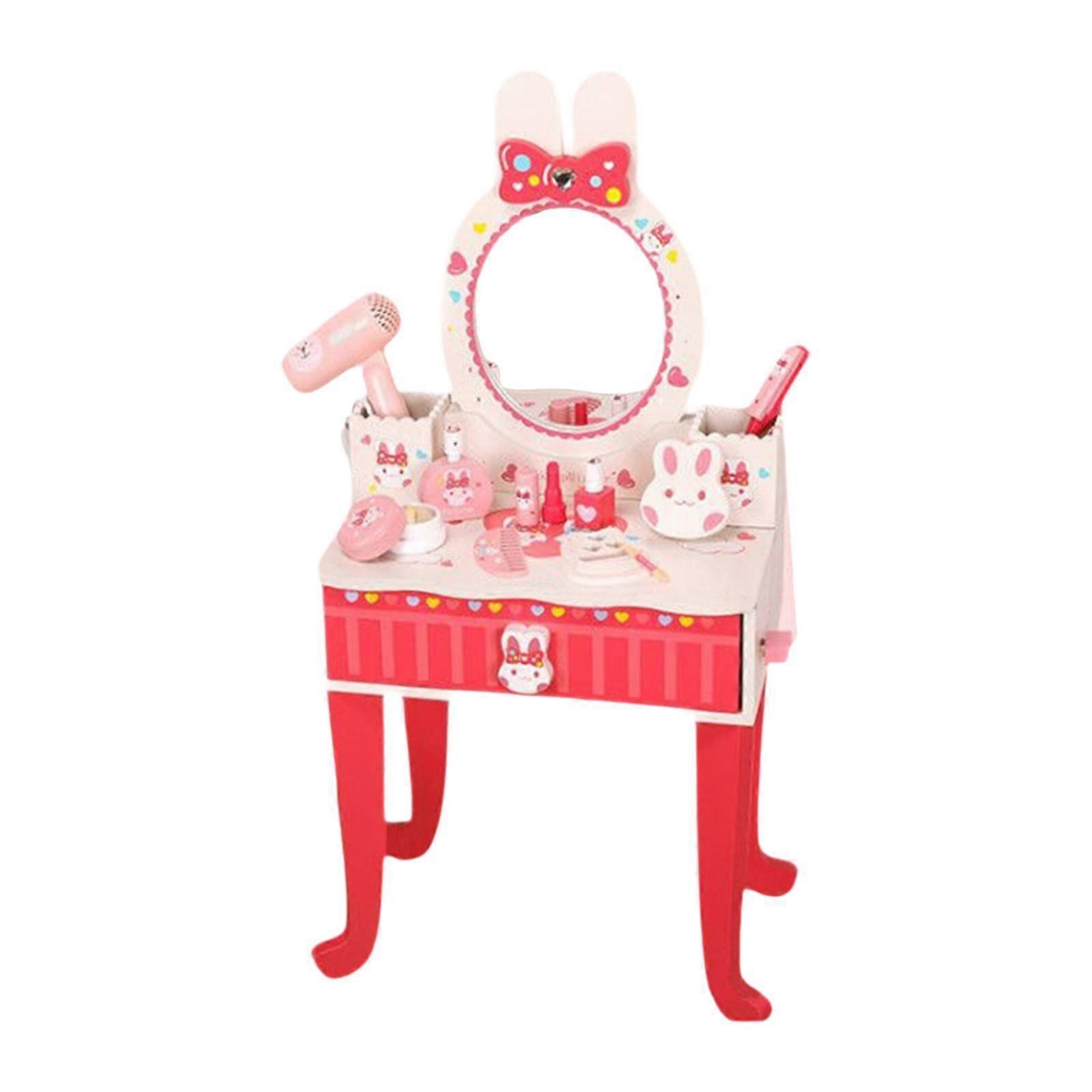 ごっこ遊びメイクアップテーブルセットロールプレイキッズバニティセット女の子用キッズギフト