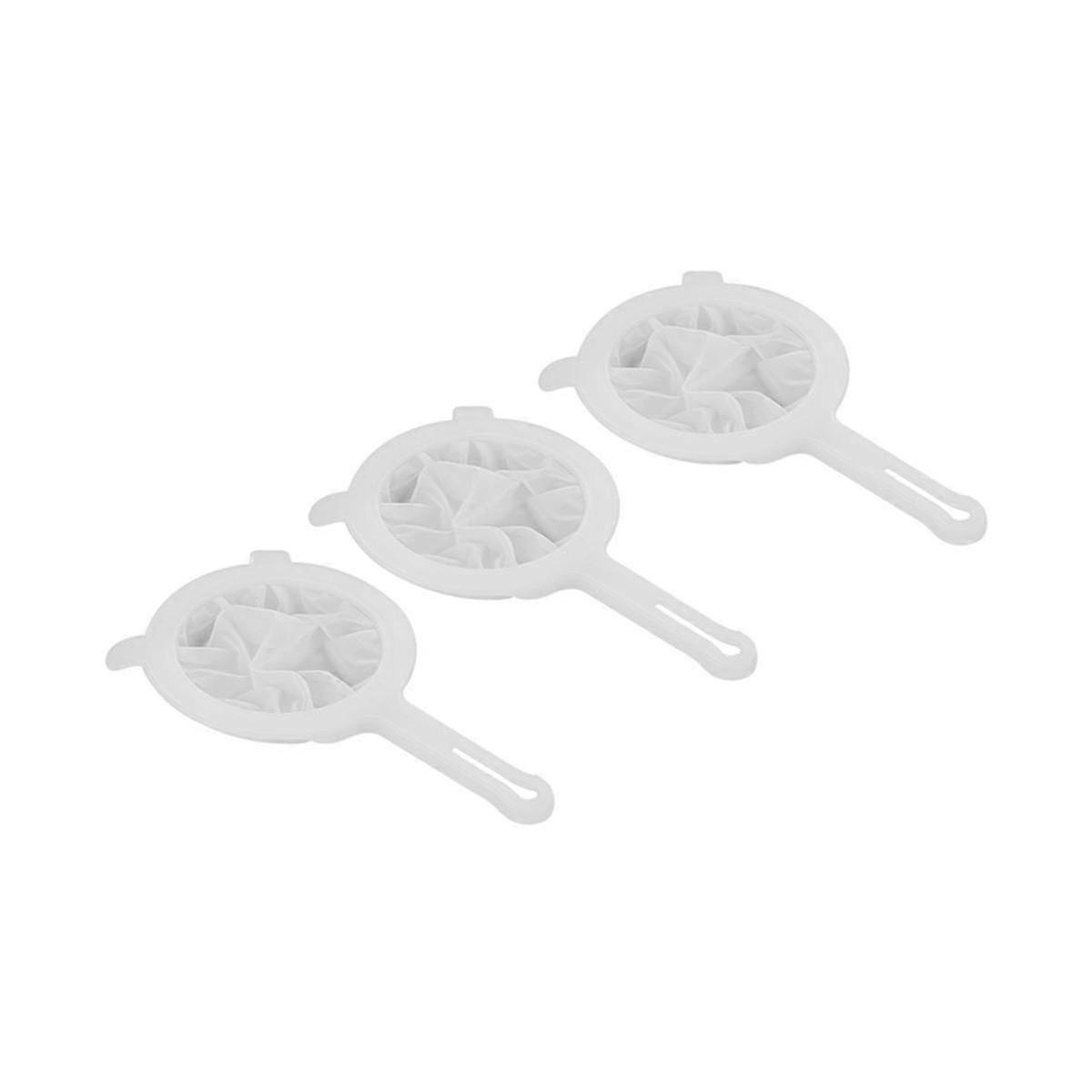 3Pcs 100/200/400 Mesh Kitchen Nut Milk Ultra-Fine Mesh Strainer Nylon Mesh Filter Spoon for Soy Mil