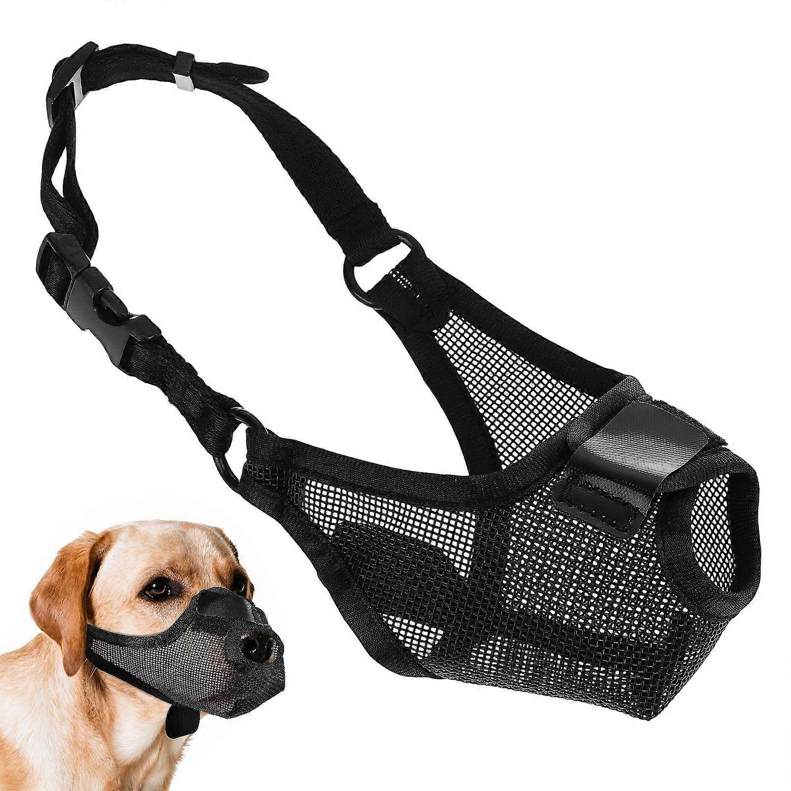 Dog Muzzle Pet Muzzle Mesh Muzzle Breathable Puppy Muzzle Mesh Covered Muzzles Adjustable Muzzle To Prevent Biting