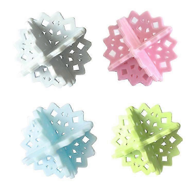 Bolas de lavado que recogen pelusa y cabello 4 piezas Multicolor