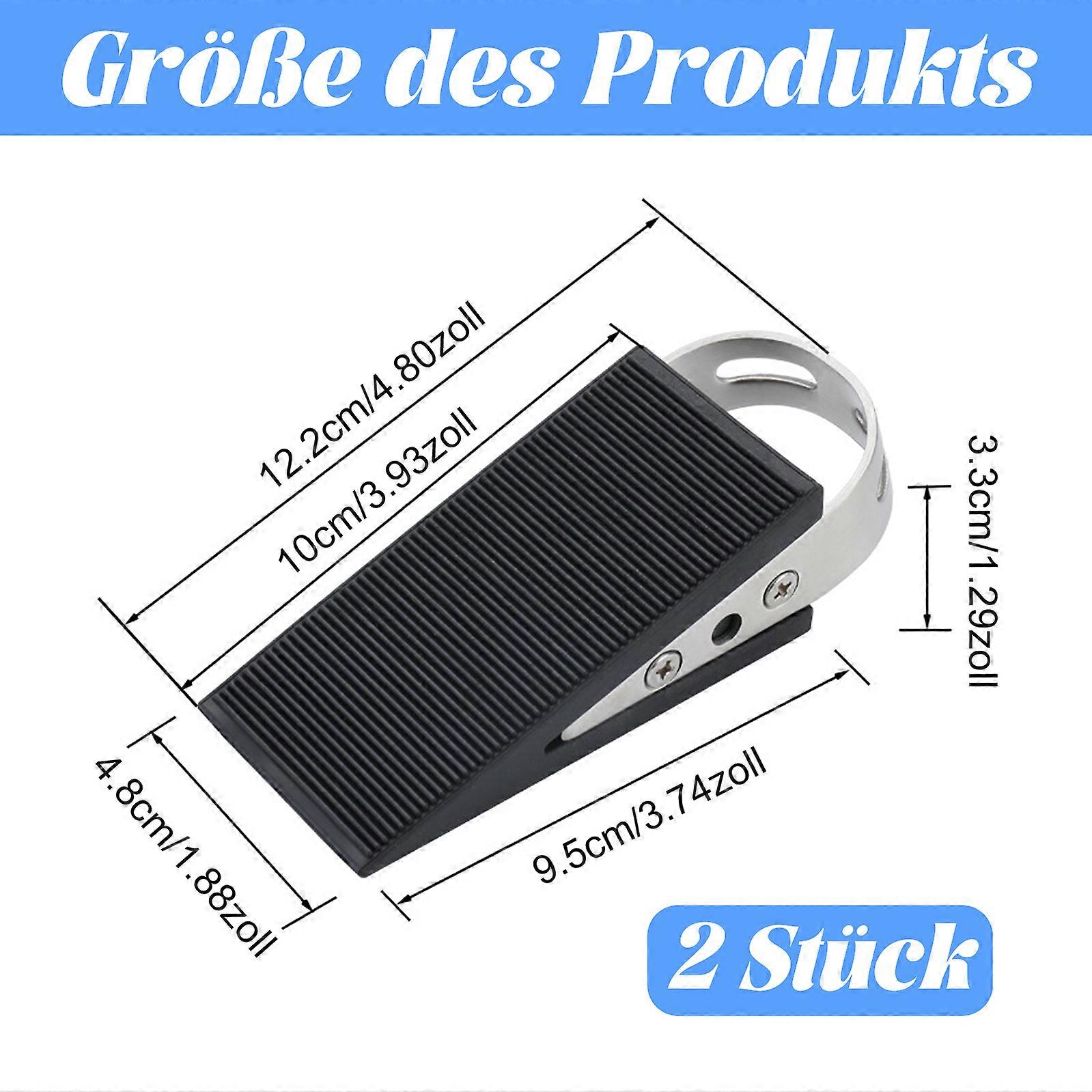 2pcs black rubber mobile door stopper