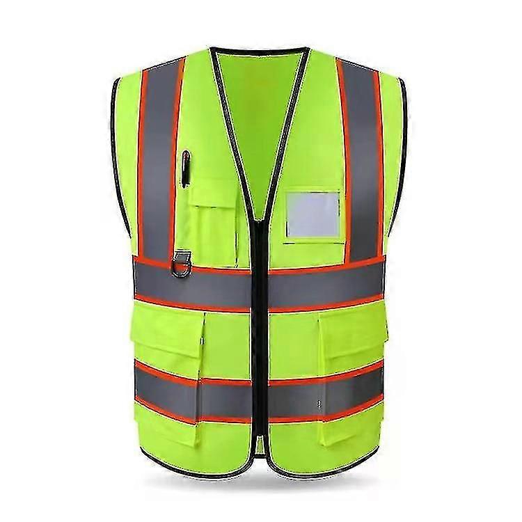 High Visibility Utility Safety Vest, Mesh Breathable Work Reflective(1pcs, Green