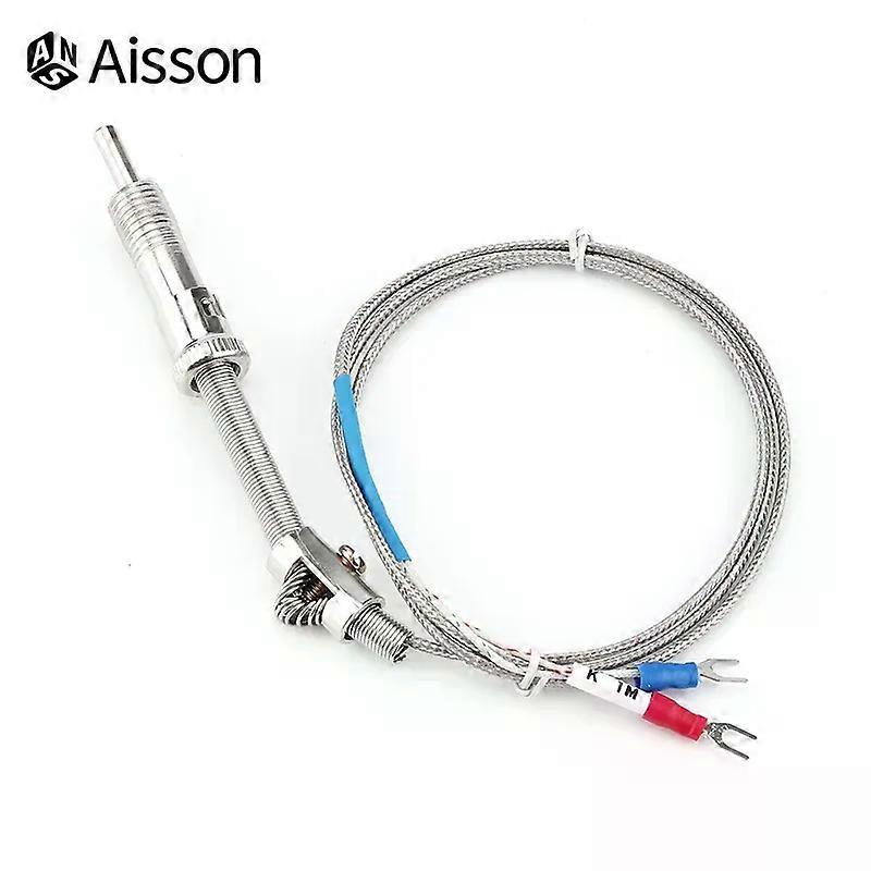 Fsw K E Type Compression Spring Thermocouple Temperature Probe Sensor 1-5m Shielded Wire For Temperature Controller