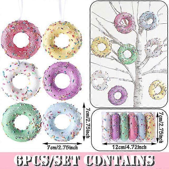 ミックスかわいいキャンディードーナツカップケーキアイスクリームコーンクリスマスオーナメントキットクリスマスツリー吊り下げ装飾ギフトナビダッドナタール