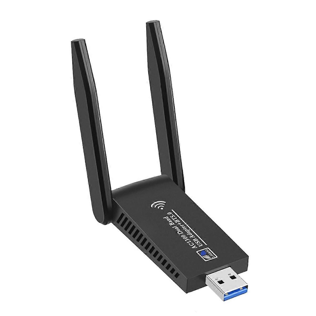 1300Mbps USB WiFi Adapter USB 3.0 Bluetooth 5.0 Dongle 2.4G&5GHz Dual Band WiFi 5 Network Wireless WLAN Receiver