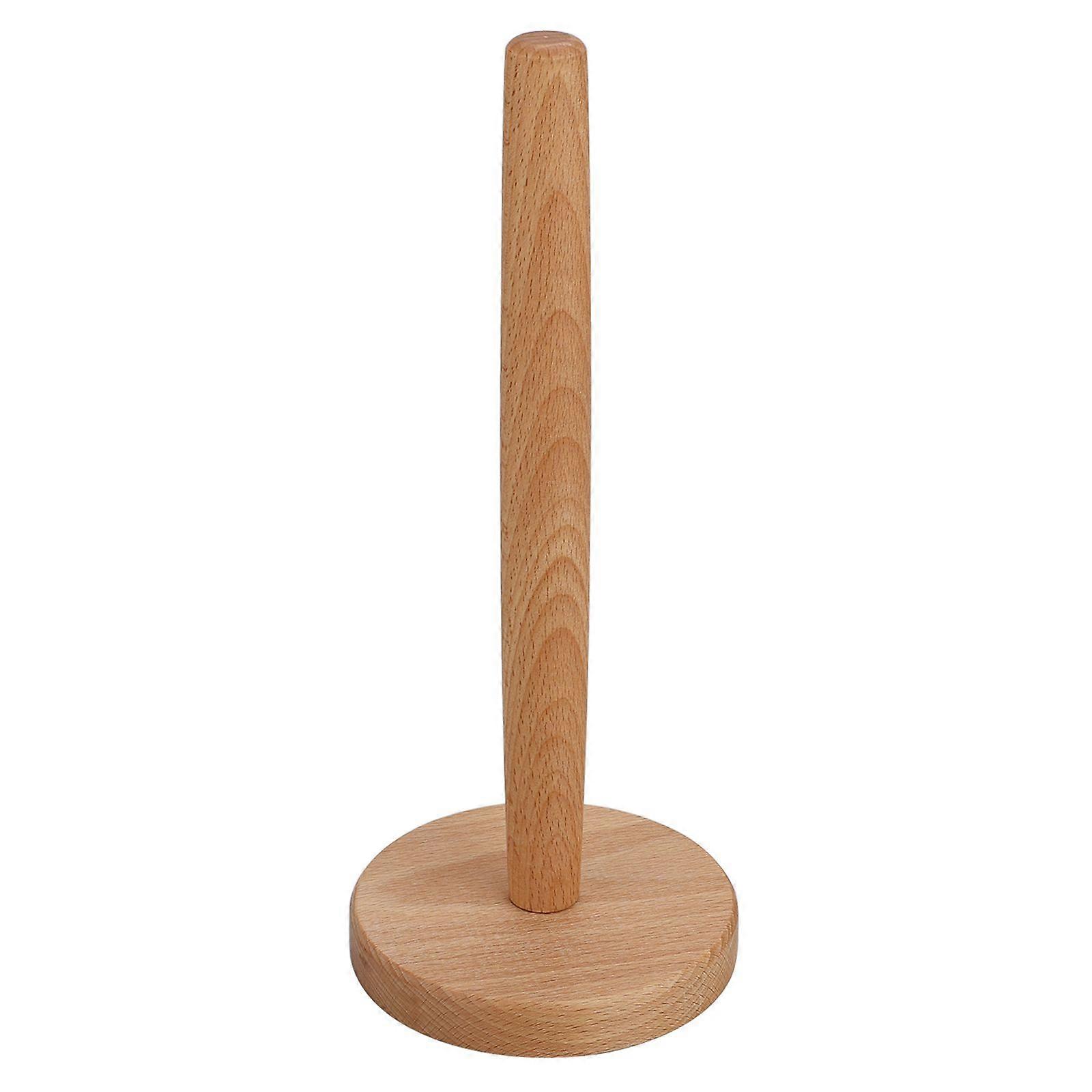 Wooden Paper Towel Holder, Solid Beechwood for Jumbo Rolls