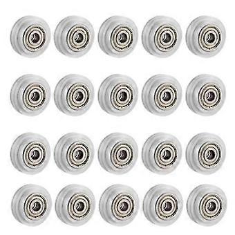 20pcs 3d Printer Clear Polycarbonate Wheel Plastic Pulley Linear For -10 S5 3 Pro Printer