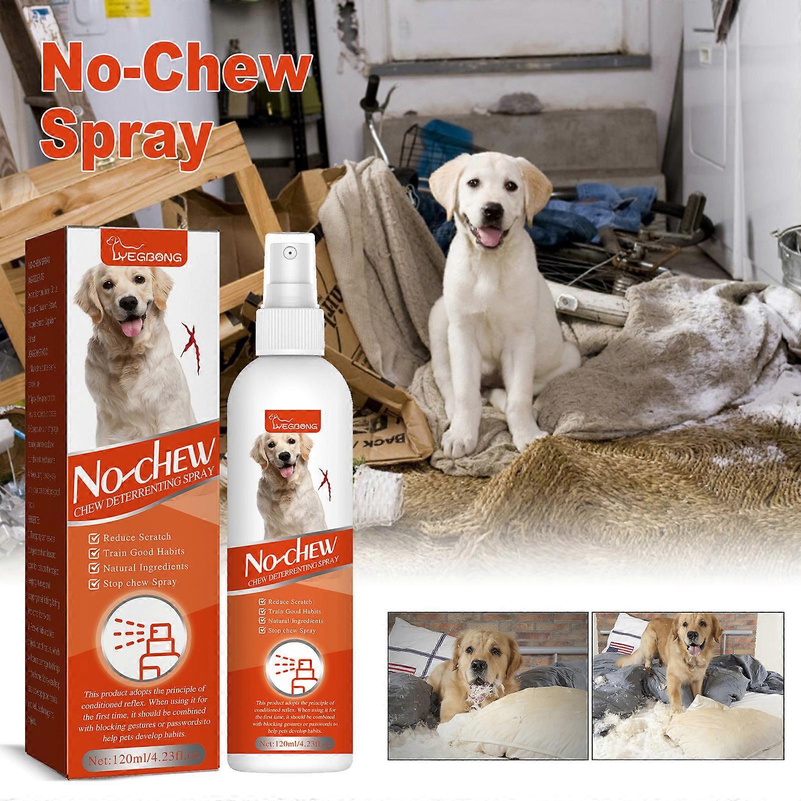 No-Chew Spray,No Chew Spray For Dogs - Licking, Marking, Chewing - Chew Deterrent No Chew Spray, Safe Formula, Suitable For Indoor Outdoor Use 120ml