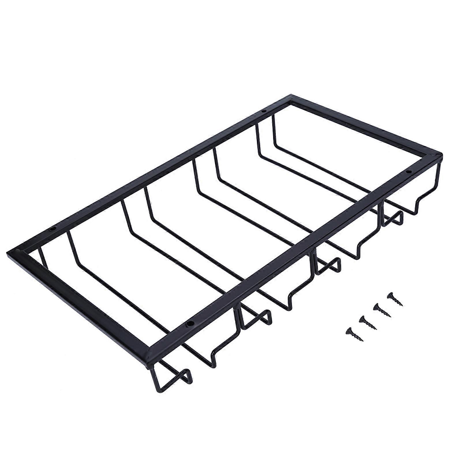 Schwarzes Weinglasregal Organizer für Küche, Bar oder Restaurant