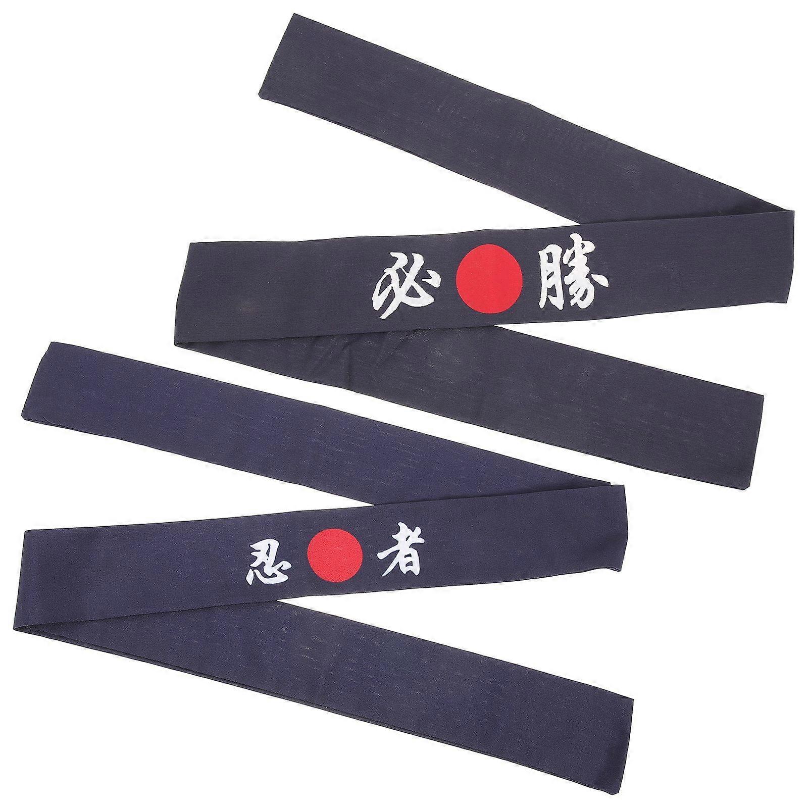 2pcs Decorative Head Band Breathable Karate Headband Portable Chef Headband Chef Accessory