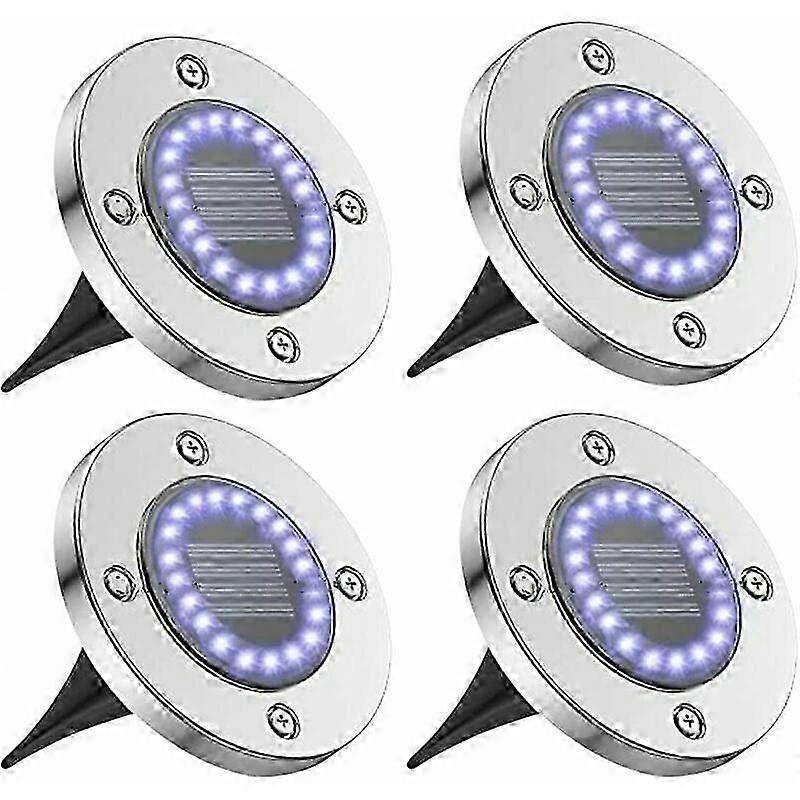 4 kpl LED-aurinkoenergian ulkovalaisimet puutarhaan, nurmikolle, portaikkoon