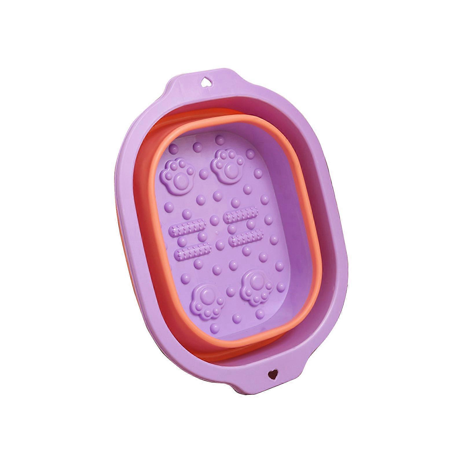 دلو حمام تدليك قابل للطي - حمام قدم منزلي محمول كبير ، تصميم قابل للسحب