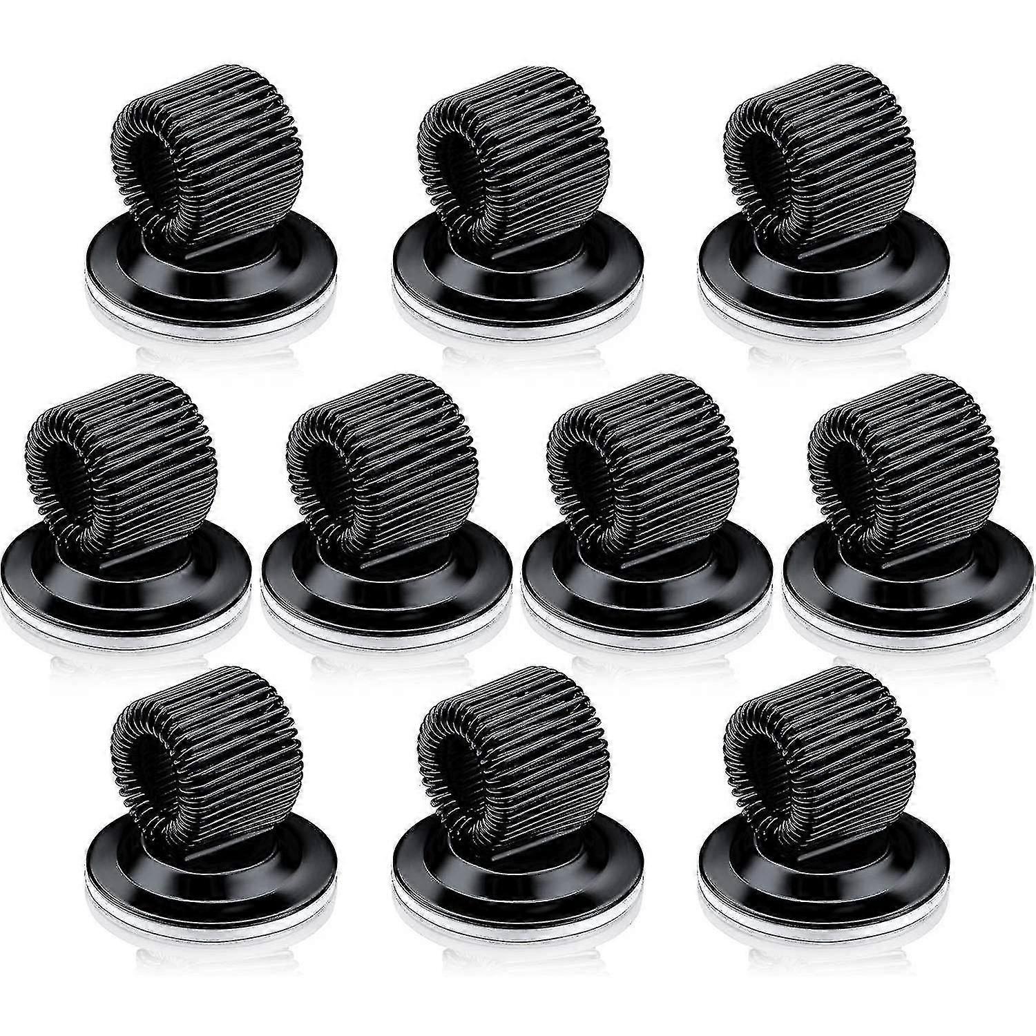 10 Pack Pen Holder Clips Steel Pen Holder Adhesive Pen Clips With Adjustable Loop For Refrigerator