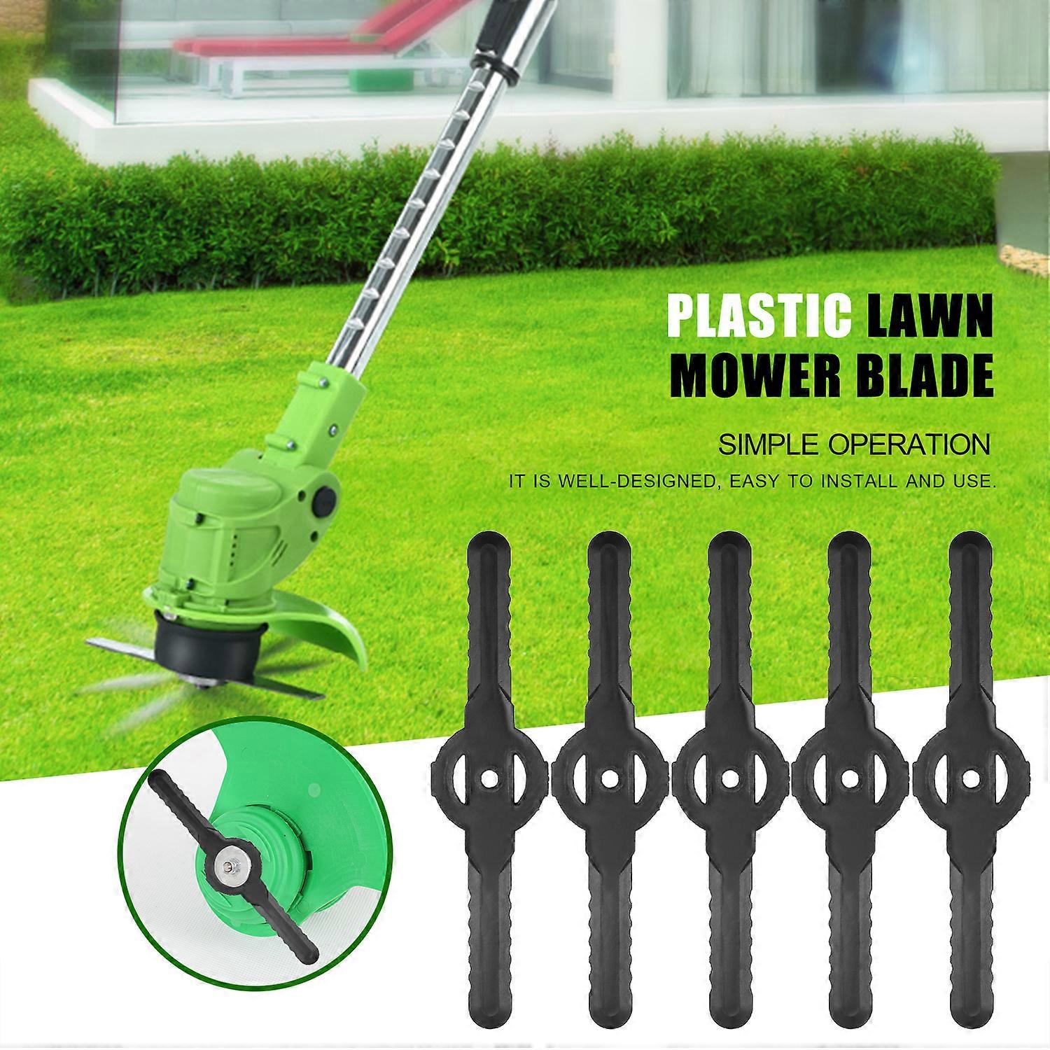 Plastic Lawn Mower Blade Grass Cutter Grass Trimmer Weeder Blade Replacement Mower Accessory for Garden Agriculture Use 5PCS/Pack