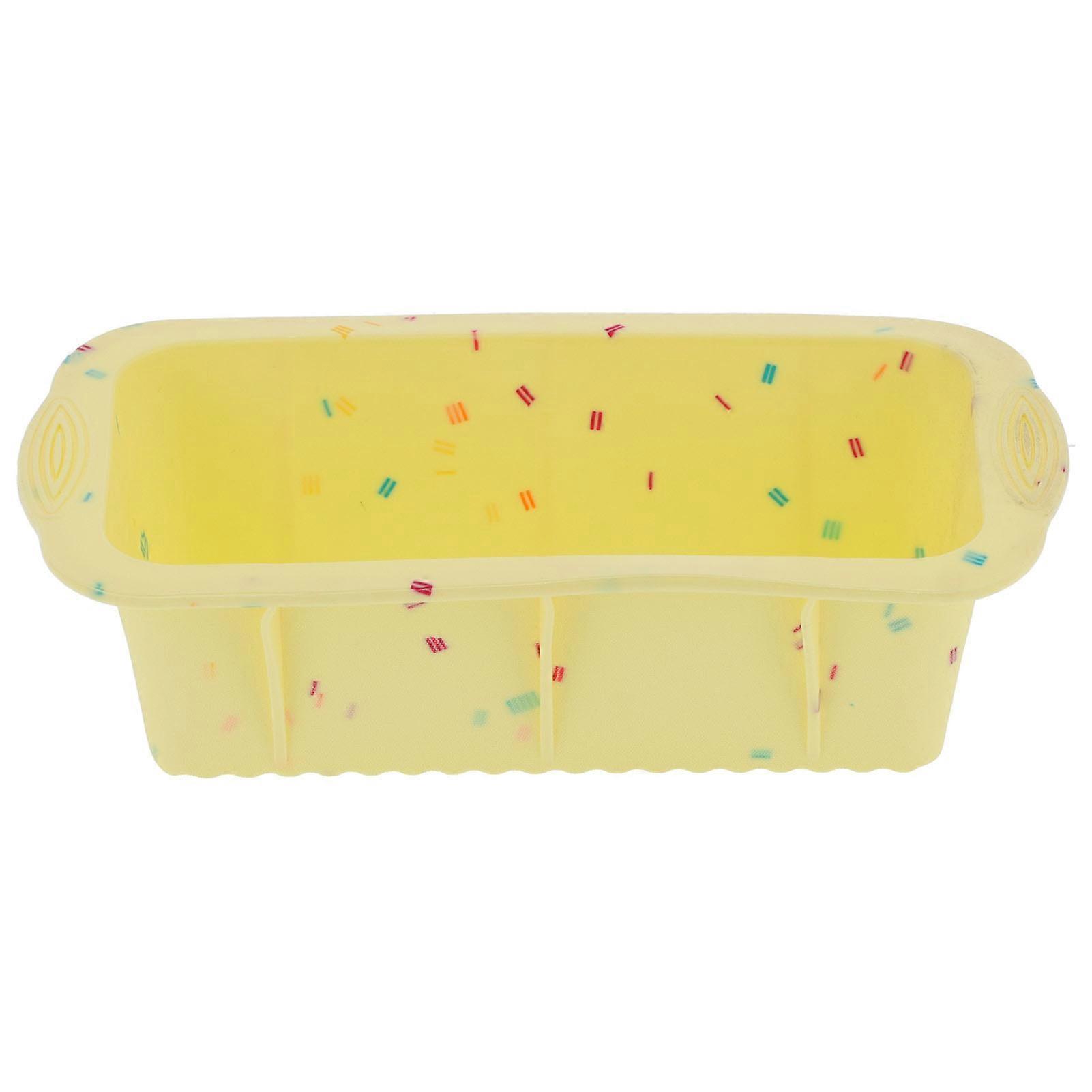DIY Silicone Cake Mold Baking Tool Rectangular Bread Mold Baking Pan Kitchen Tools with Color Grain