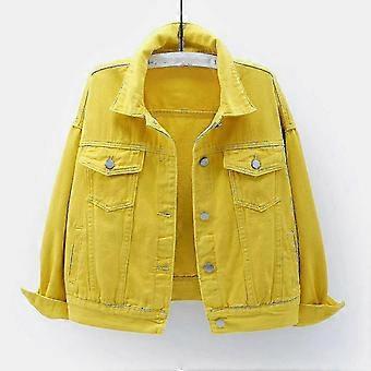 Femmes Et Manteaux Manches Chaudes Veste En Jean Vêtements D’extérieur S2024123017298 XL Jaune