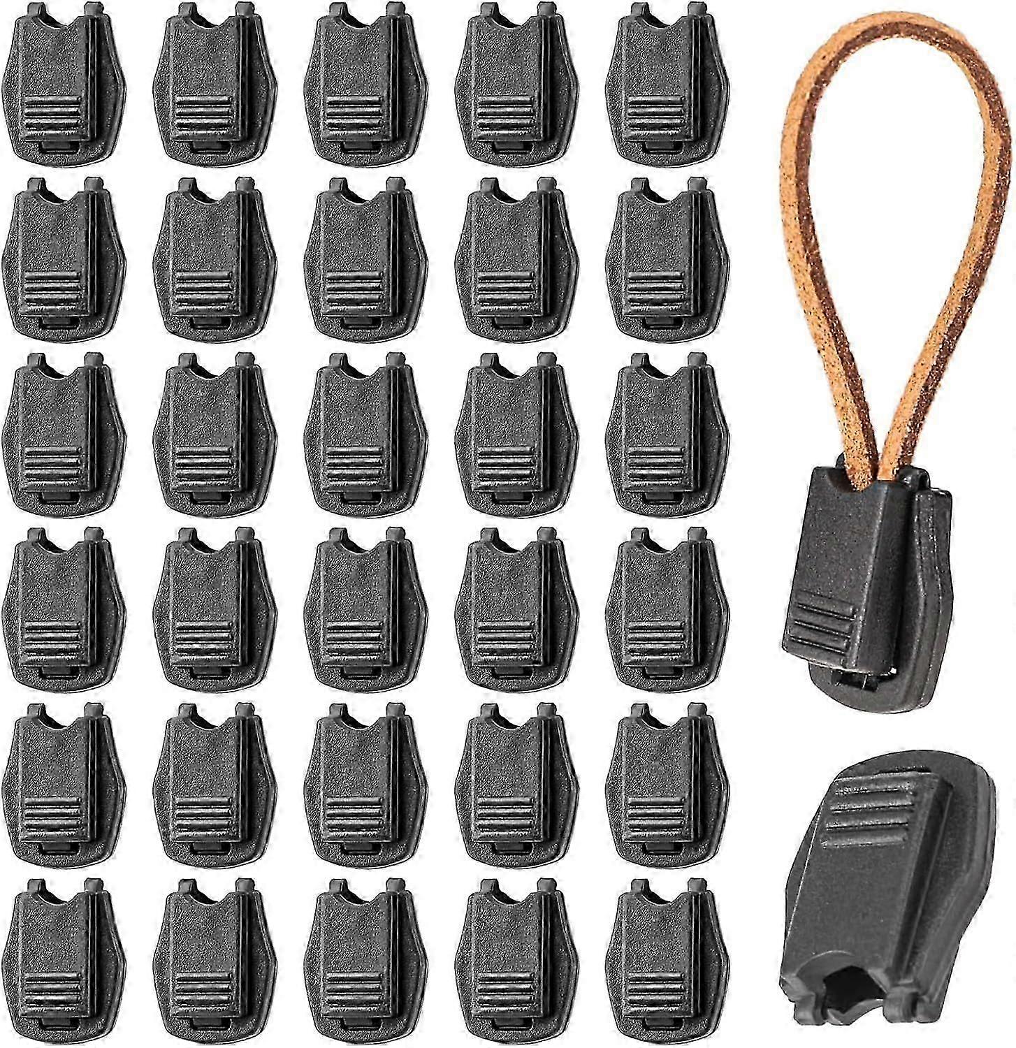 30 Pack Shoe Lace Ends Locks, Zipper Pull Tabs Cord End Tips,  Zipper Pull Ends