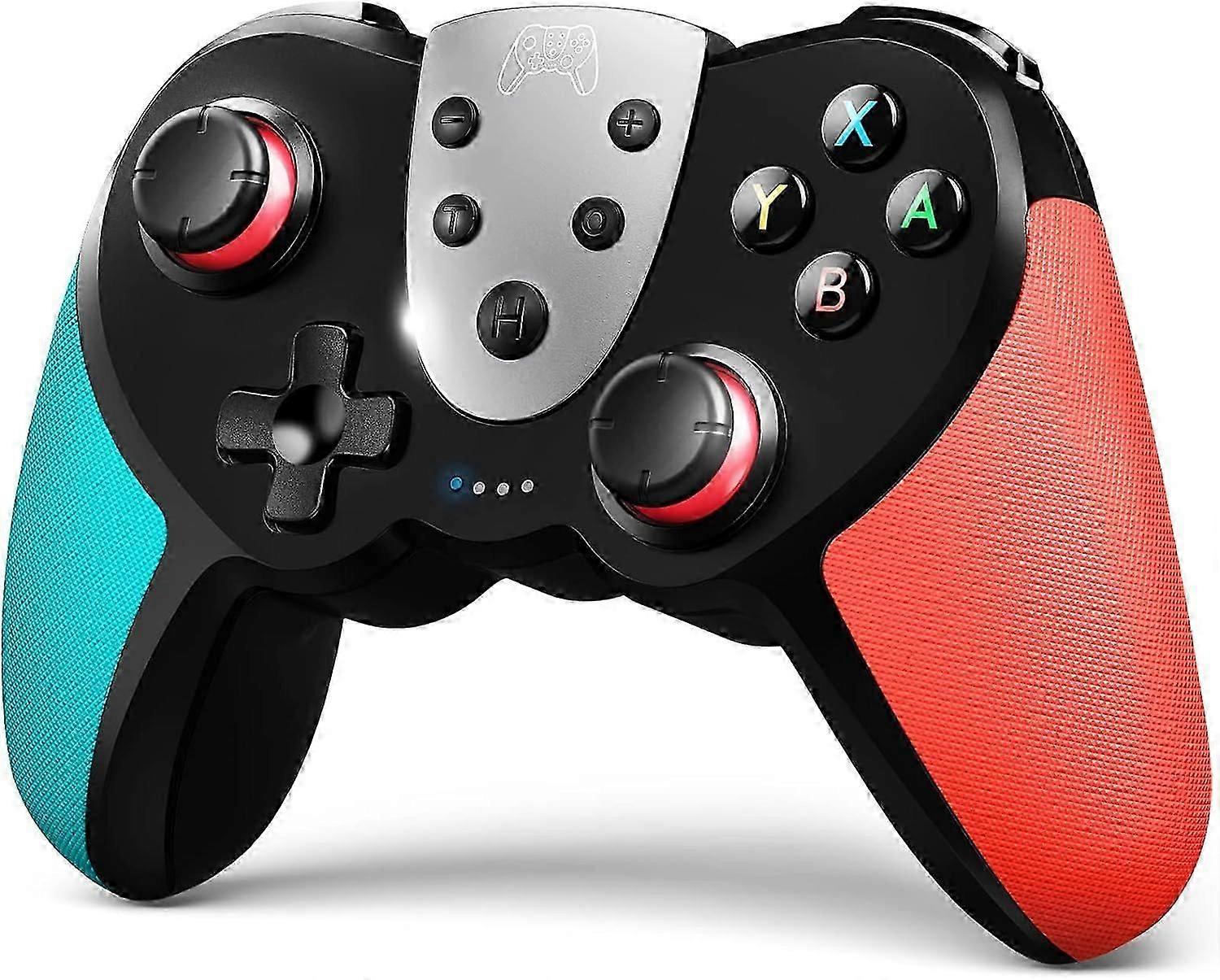 Wireless Pro Controller Compatible with Switch/Switch Lite/Switch OLED - Premium Joypad for Video Games (Blue/Red)