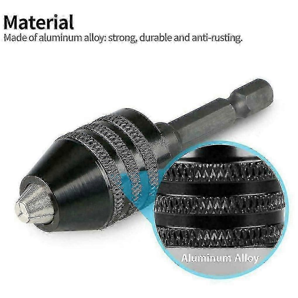 4pcs Drill Chuck Change Adapter, Keyless Chuck Conversion Tool Keyless Drill Chuck, Drill Adapter