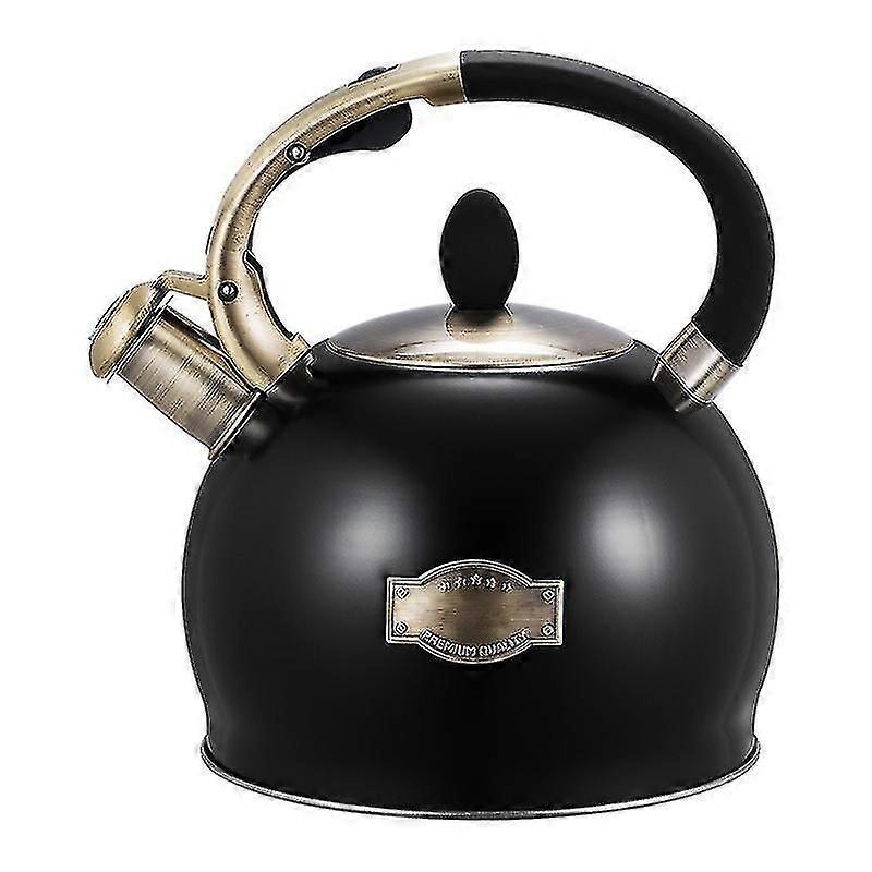 Stove Top Whistling Tea Kettle, 304 Stainless Steel Teakettle Teapot With Ergonomic Handle,3l