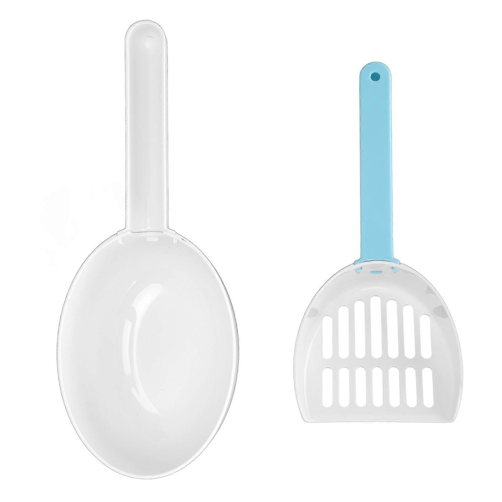 Cat Litter Scoop 7mm Leak Hole ABS Detachable Convenient Cat Poop Shovel with Sifter for Cats Litter Box