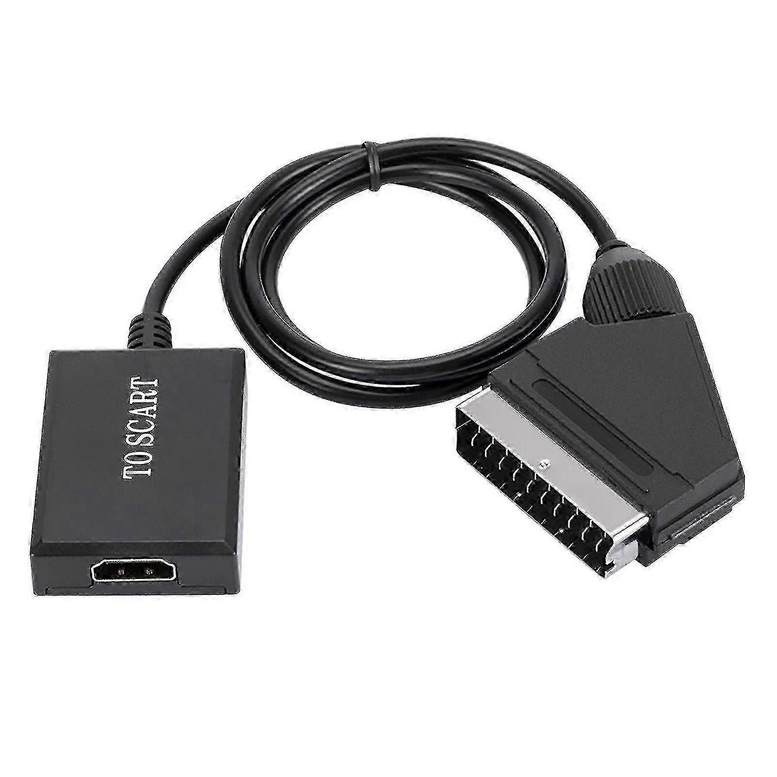 SCART to HDMI Adapter 1080p Plug & Play with Stable Signal Transmission