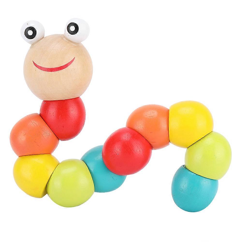 Parrot Toy Worm Shape Wooden Chewing Toy for Birds | Durable Bird Plaything for Parrots and Small Pets