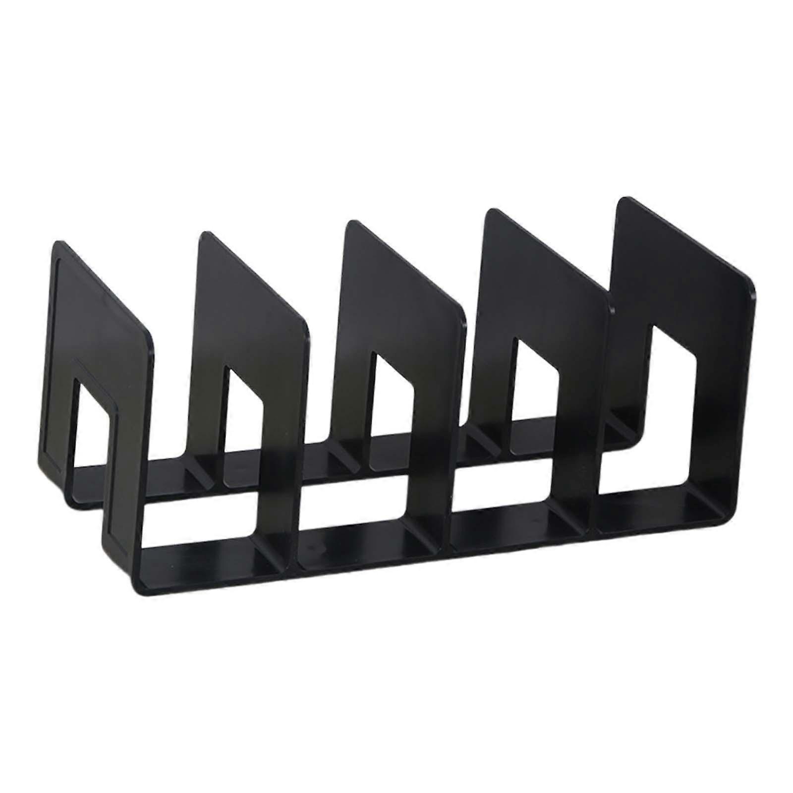 Acrylic Bookends Bags Display Rack Multifunction Bookshelf Dividers Four Frames