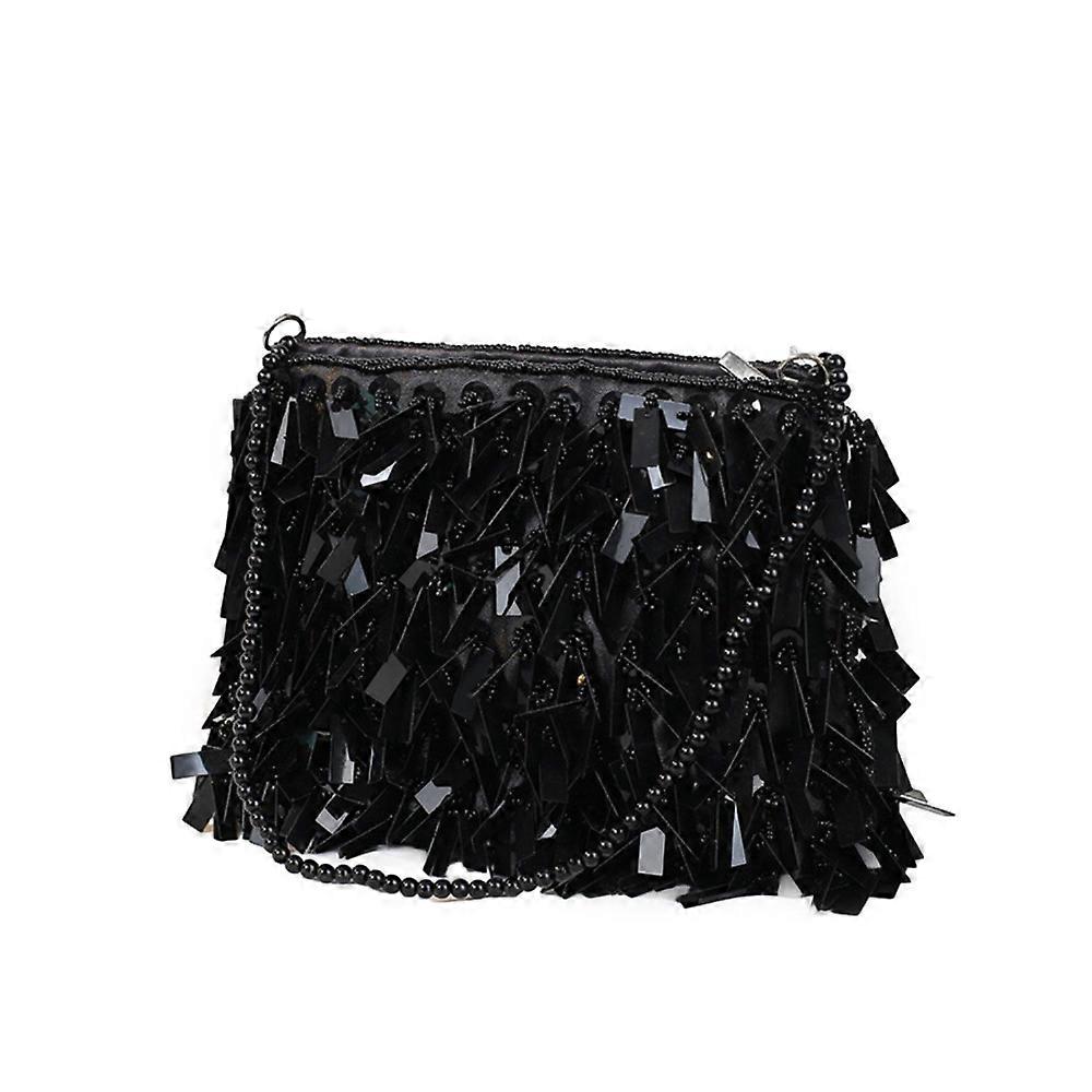 (Black) Women's Sequin Handbag Evening Clutch Bag