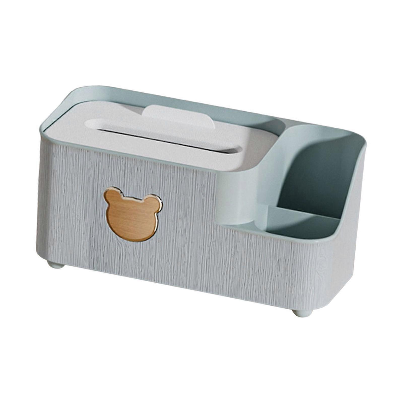 Multifunctional Tissue Box Holder Desktop Storage Box Case Stationery Remote