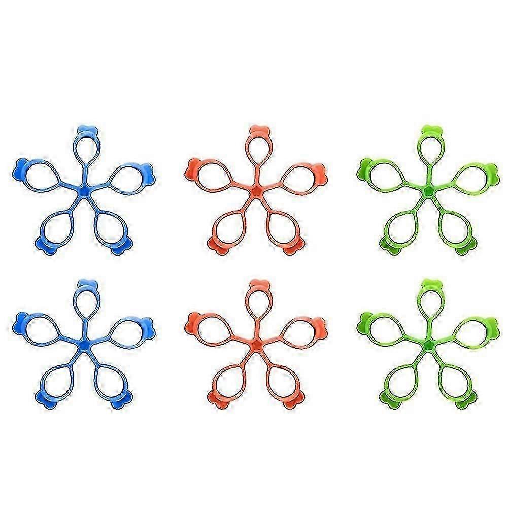 6pcs Renforcement de la poignée, exerciseur d’extension de doigt, entraîneur de force de préhension, soulager le poignet et le pouce