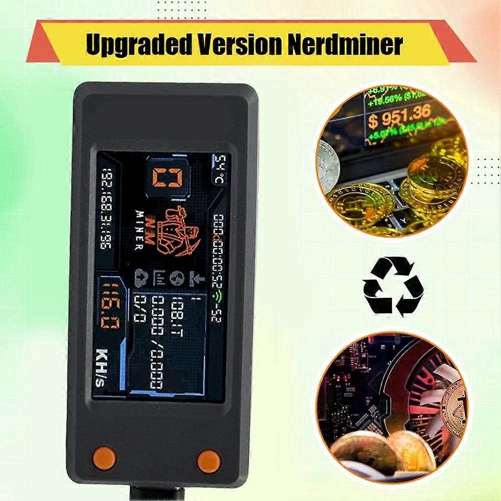 Upgrade Nerdminer 118KH/S BTC Solo Lottery Miner with 1.91inch Color Screen  Bitcoin BTC Miner