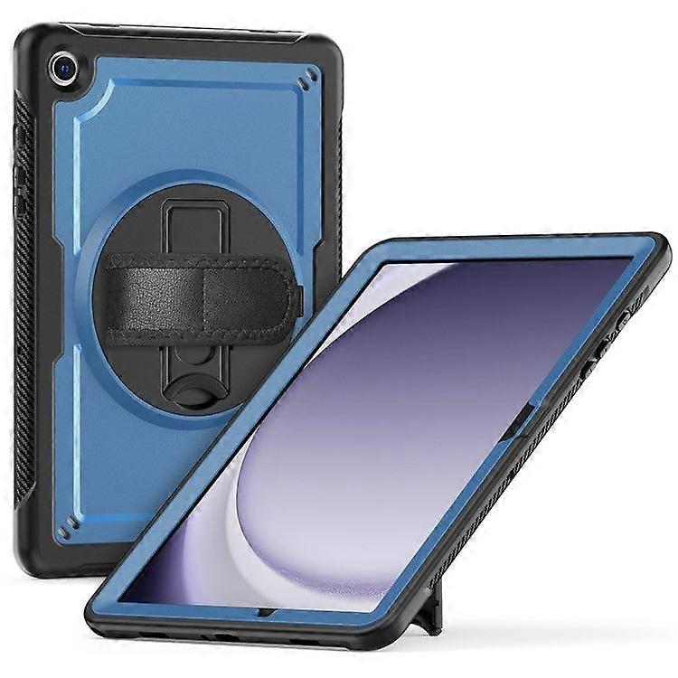 For Samsung Galaxy Tab A9+(Plus) (SM-X210/ X215/ X216/ X218) Case Kickstand PC + TPE Tablet Cover with Hand Strap and Shoulder Strap