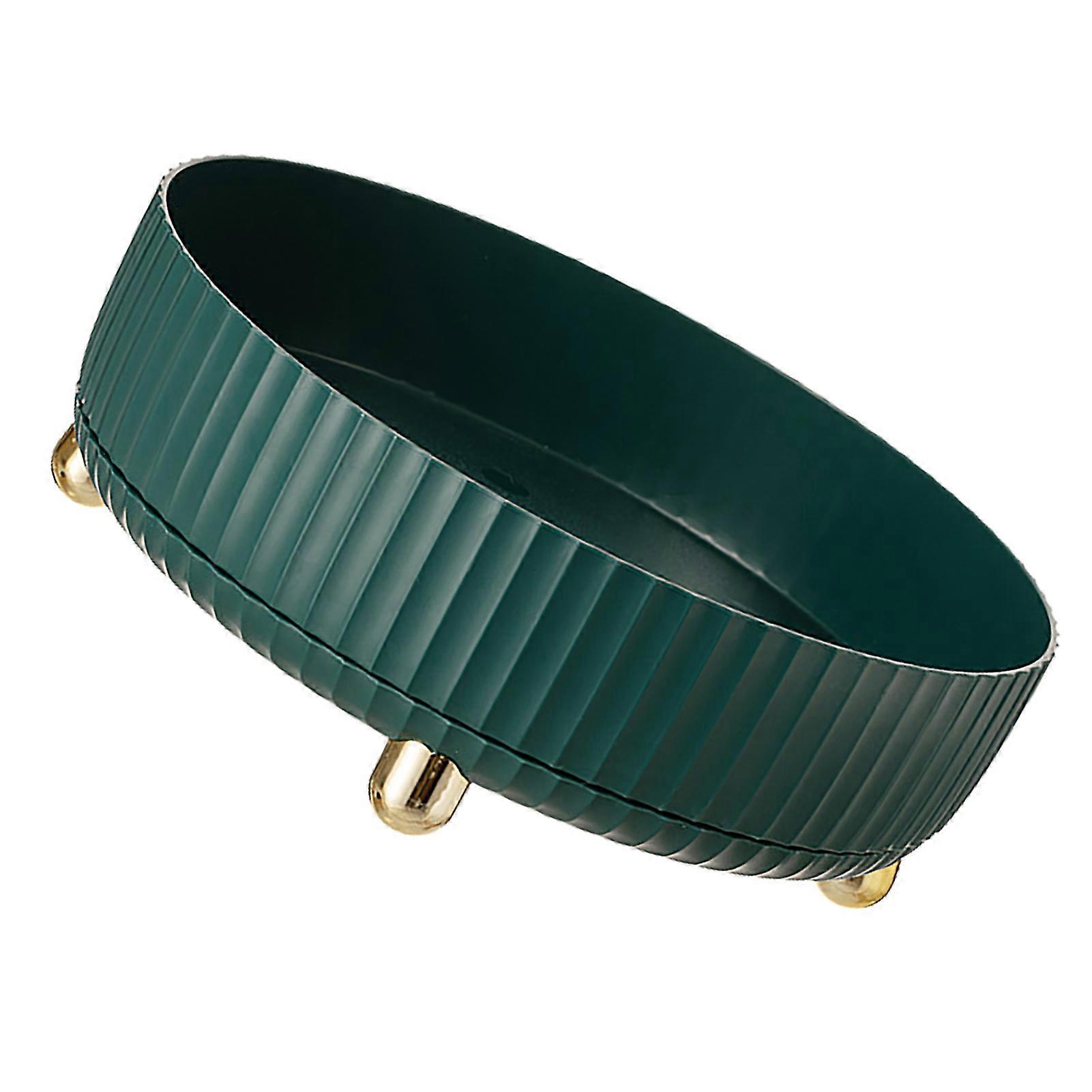 Rotating Spice Rack Round Versatile Sturdy Turntable Storage Container Organizer for Kitchen Cabinet Large Size Green 