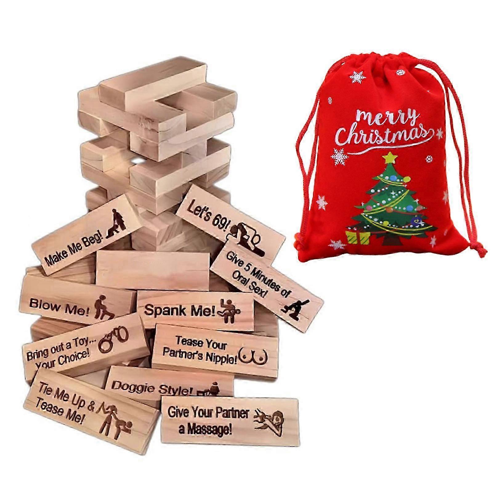 48pcs Naughty Block Tower Couples Game with Funny Words