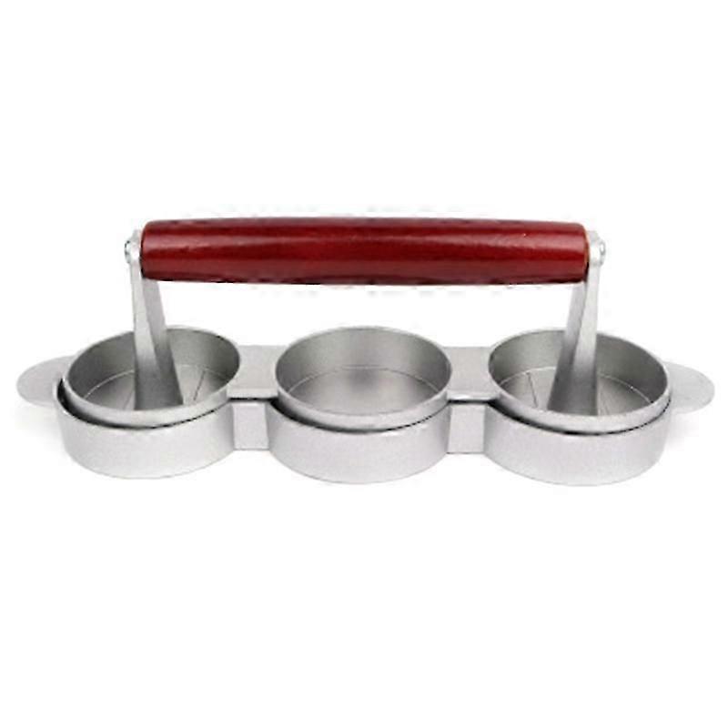 Mini Hamburger Presses 3 Slot Small Patties Press Triple Beef Maker Mold Machine Meat Kitchen