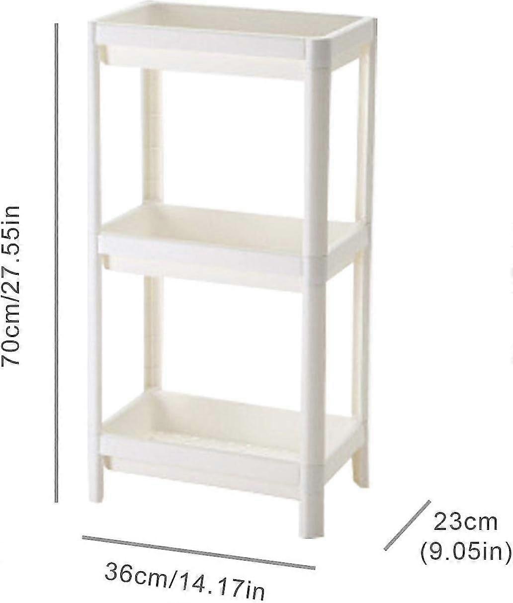 3 طبقات سليم منظم عربة التخزين للحمام ، غرفة الغسيل ، المطبخ