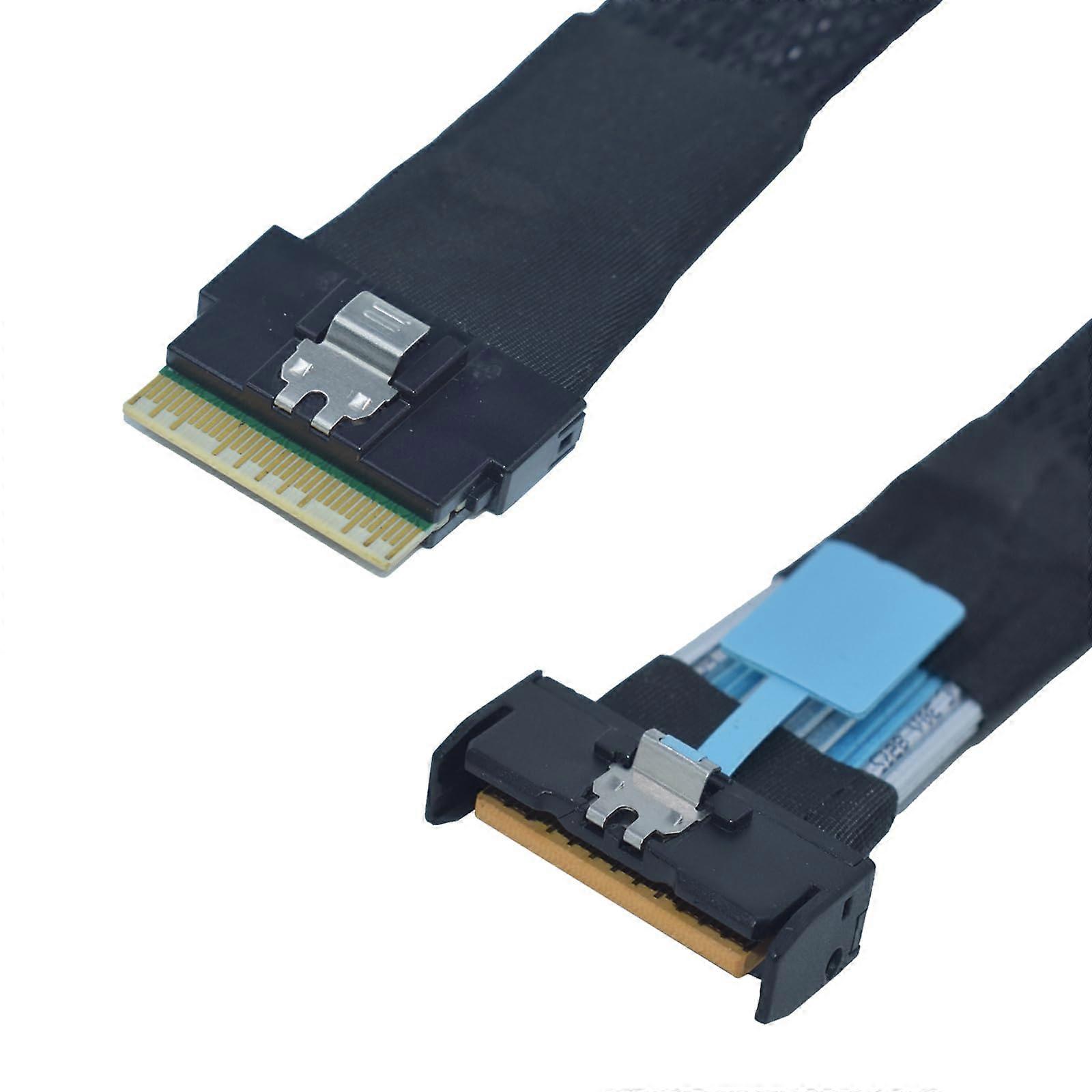 PCIe 5.0 MCIOx8 74Pin to Slim SAS SFF-8654 8i Cable, 1.6ft (50cm) For Servers And RAID Controllers PCIe 4.0 Compatible