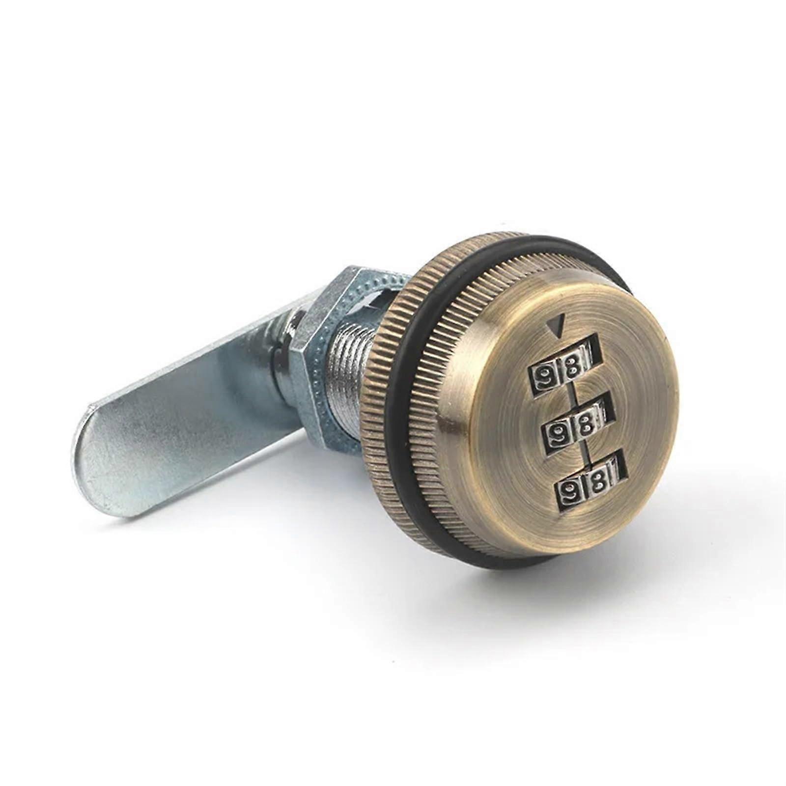 3-Digit Combination Mailbox Lock 7/8 Inch Rotary Tongue Cam Lock for Cabinet Drawer 1Pcs(Green 20mm)