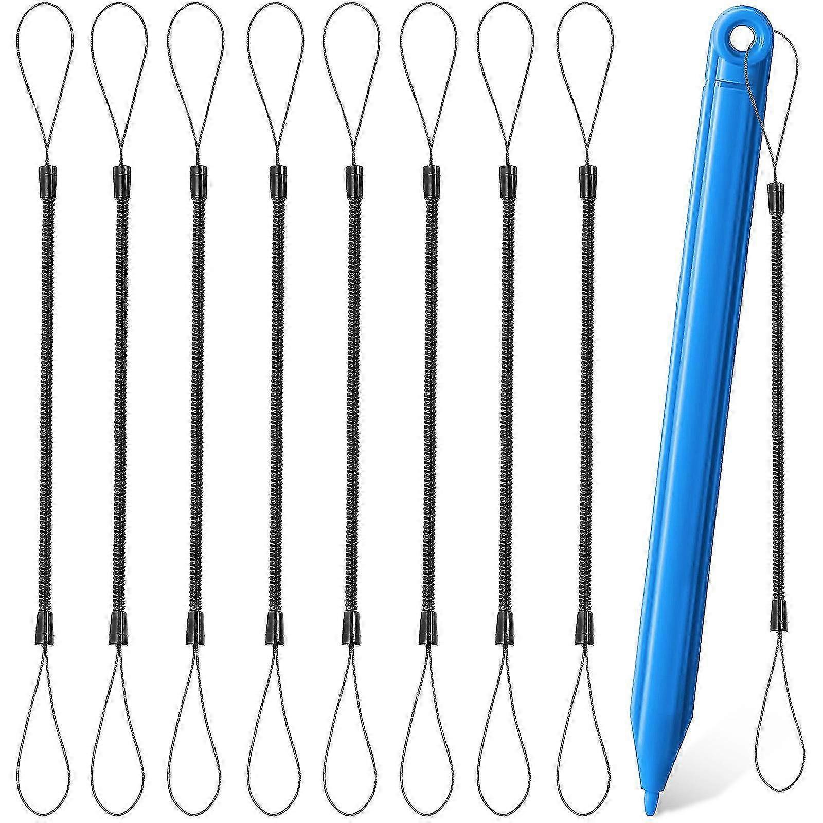 Elastic Lanyards with 8 Pen Tethers and Spring Straps for Touchscreen Stylus