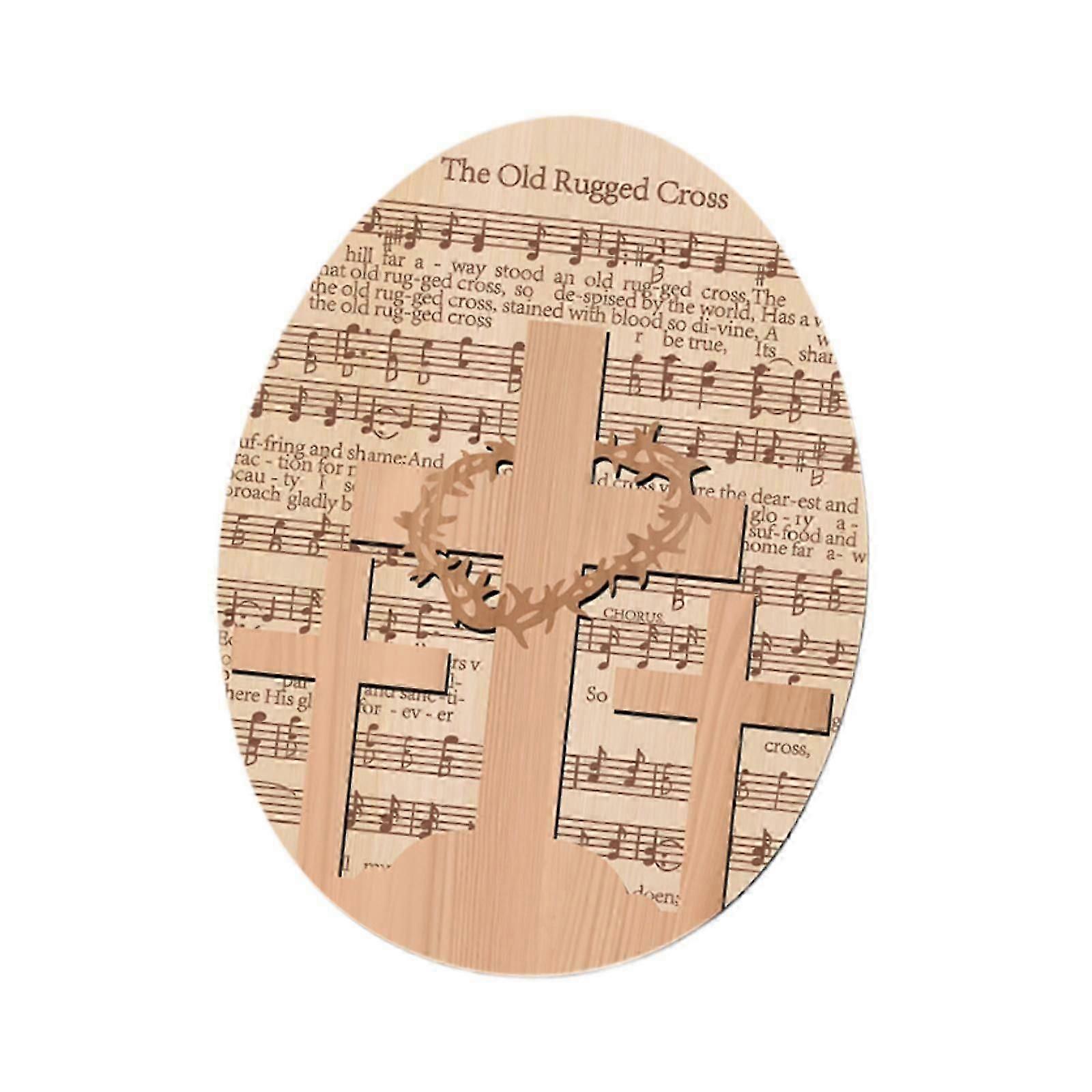 Easter Ornament Crafts Tabletop Ornament Sign for Desktop Centerpiece Office Cross