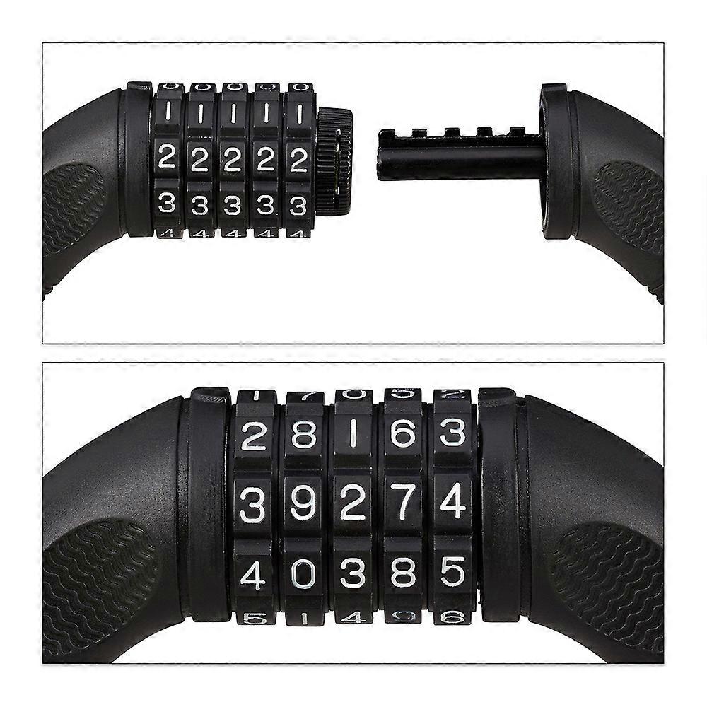 Bicycle lock with number code, combination lock with steel chain